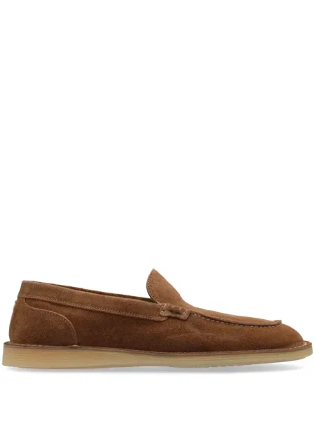 Pantofi loafer Dolce & Gabbana din piele de căprioară maro