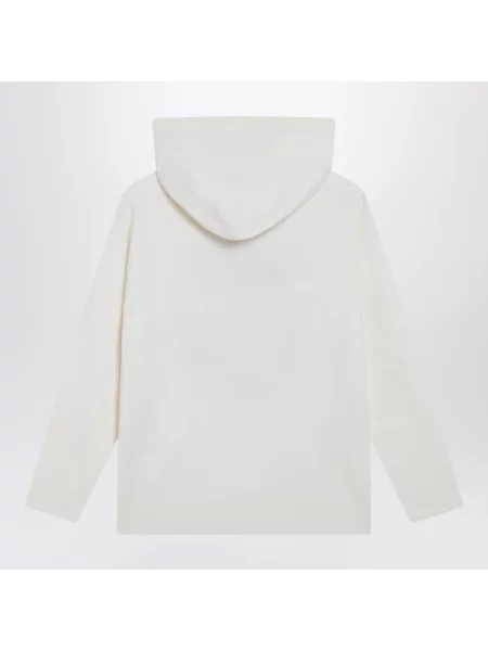 Bluza z kapturem Max Mara wełniana biała