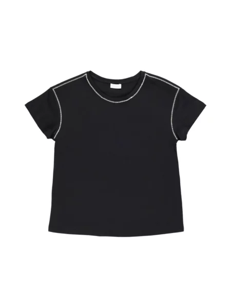 Koszulka z nadrukiem Liu Jo z kryształkami czarna