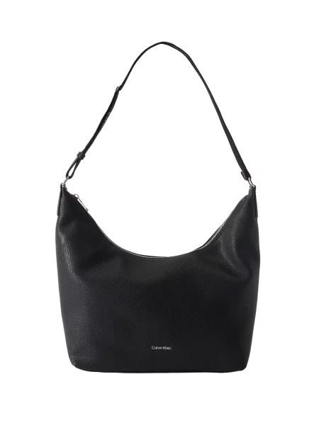 Geantă Calvin Klein Webbing Strap Md Shoulder Bag negru