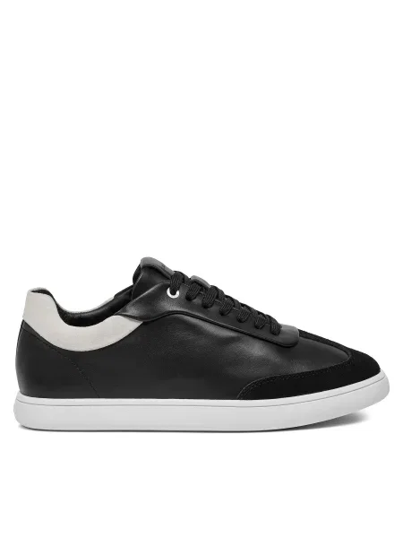 Кожени маратонки Calvin Klein LP CUPSOLE LACE UP LTH MIX черно