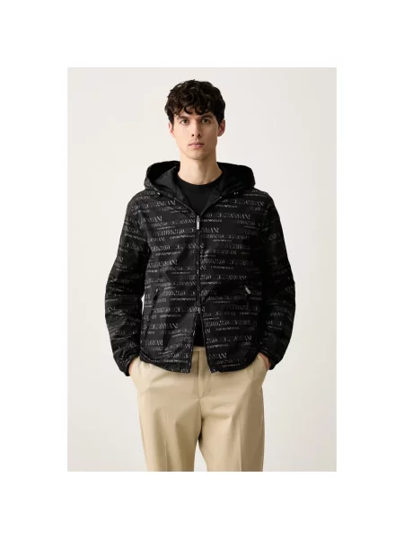 Kurtka Emporio Armani z kapturem czarna
