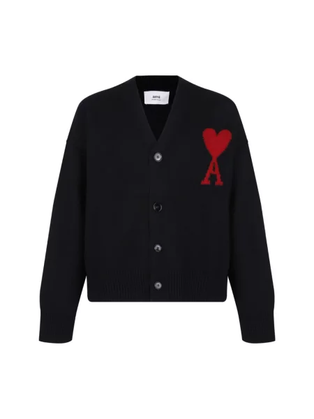 Kardigan Ami Paris wełniany czarny