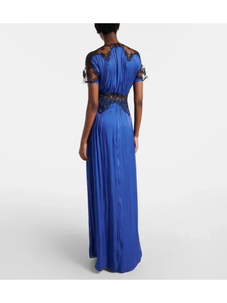 Rochie Costarellos de catifea albastru