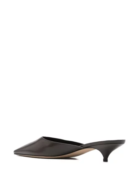 Papuci tip mules The Row din piele maro