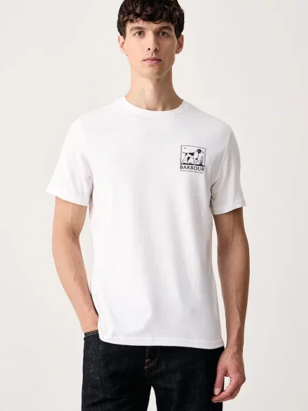 Barbour tricou pentru bărbați din alb