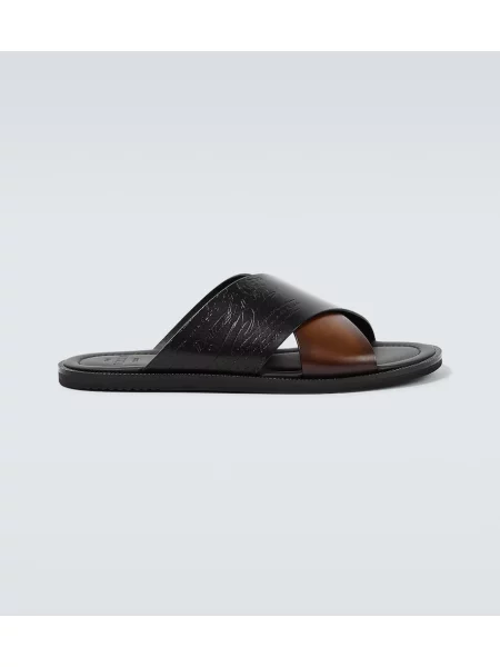 Sandale Berluti din piele negru