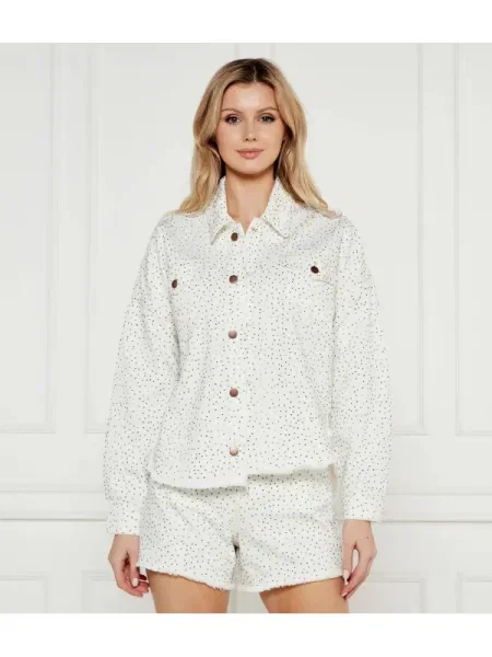 GUESS Geacă de blug WESTERN | alb