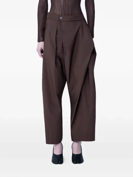 Pantaloni Issey Miyake plisate maro