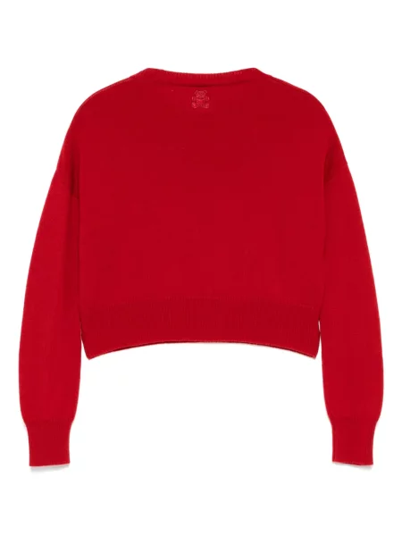 Pulover Teddy Cashmere din cașmir teddy roșu