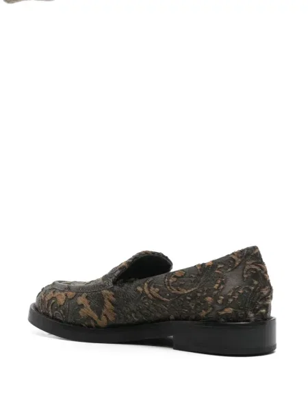 Pantofi loafer Agl cu model floral din jacard gri