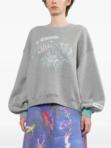 Pulover Tsumori Chisato din fleece gri