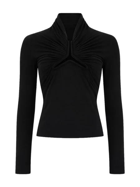 Top Rick Owens cu volane negru