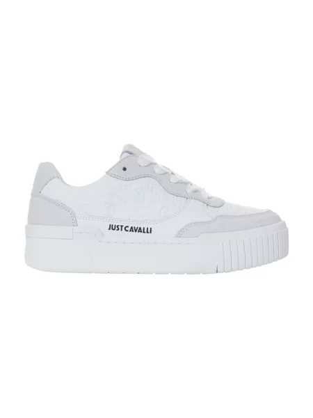 Sneakersy Just Cavalli skórzane białe