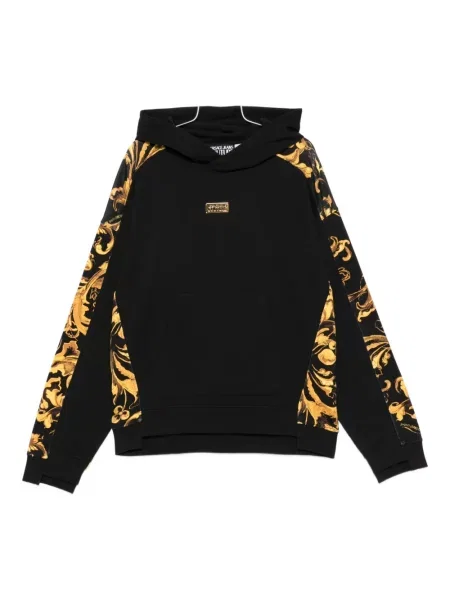 Hanorac cu glugă Versace Jeans Couture cu imagine negru