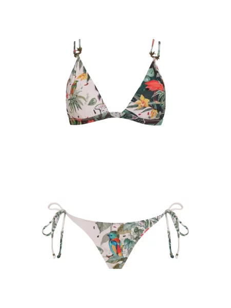 Bikini Amir Slama cu model floral cu imagine cu legături