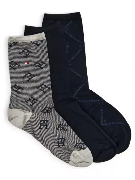 Tommy Hilfiger 3 db-os zokni szett kék