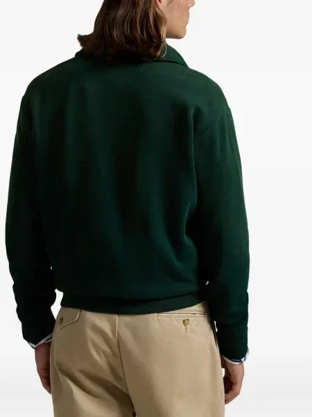 Tricou polo Polo Ralph Lauren cu dungi cu două rânduri de nasturi cu aplicații negru