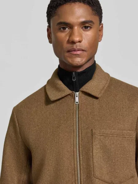 Kurtka z brustaszą i kołnierzykiem typu kent model ROLFSTED' Casual Friday