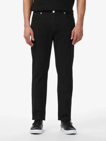 Зауженные джинсы Lacoste из модала черный