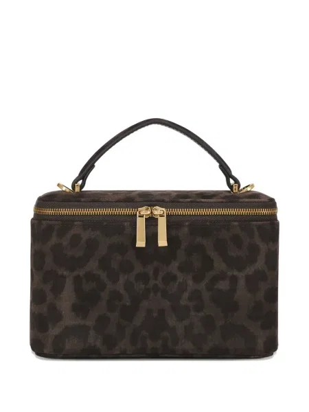 Geantă Potamy cu imagine cu model leopard maro