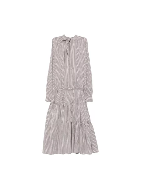 Sukienka midi Dries Van Noten brązowa