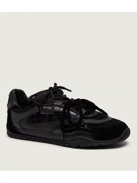 Pinko Teniși din piele Yulia 01 | piele întoarsă negru