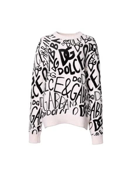 Sweter Dolce And Gabbana z logo czarny