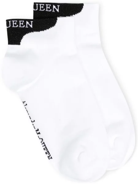 Șosete Alexander Mcqueen cu broderie alb