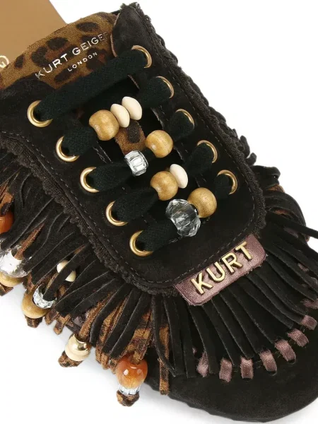 Мюли Kurt Geiger London с ресни черно