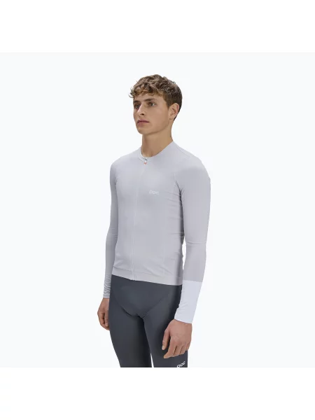 Ciclism tricou cu mânecă lungă Poc din jerseu gri
