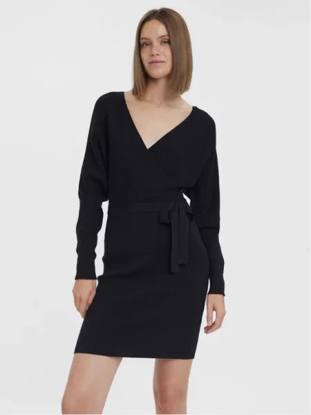 Φόρεμα υφασμάτινο Vero Moda μαύρο