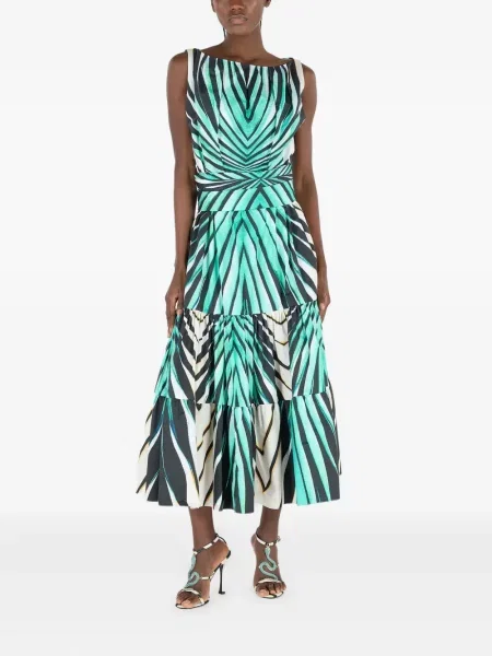 Rochie midi Roberto Cavalli până la genunchi de costum albastru