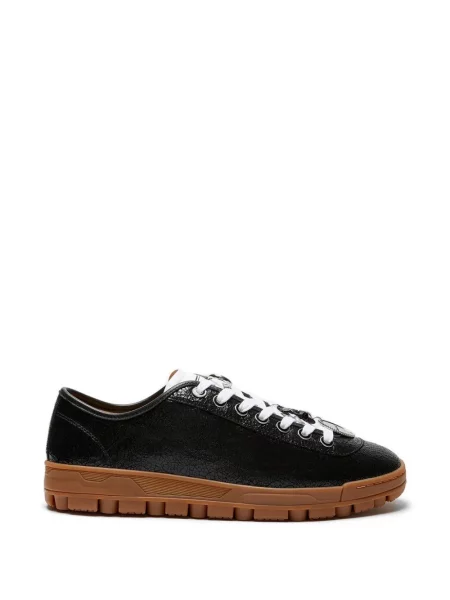 Sneakerși Lili Curia cu șireturi din dantelă negru