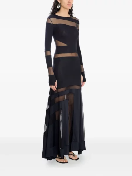 Rochie maxi Amir Slama transparente de costum negru