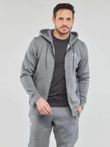 Fleecová mikina s kapucí Under Armour s kapucí šedá