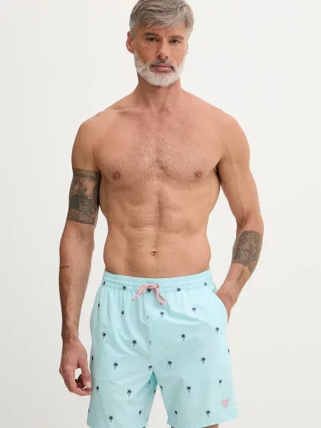 Guess pantaloni scurți de baie pentru bărbați albastru