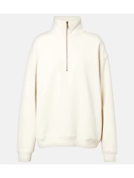 Hanorac The Upside de jumătate de fermoar alb