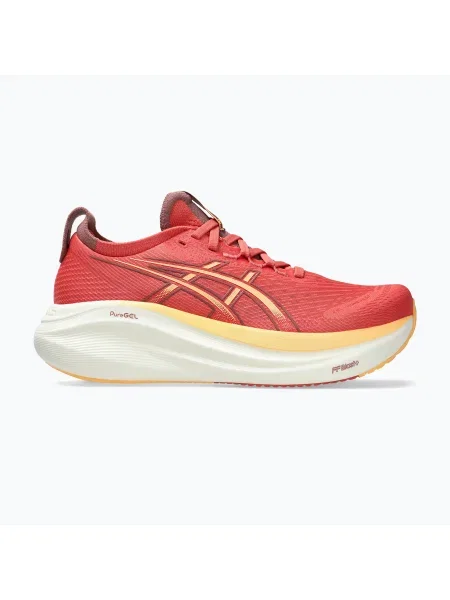 Asics Gel-Nimbus 27 női futócipő sötét agyag/narancs izzó. Méret: 39 EU rózsaszín