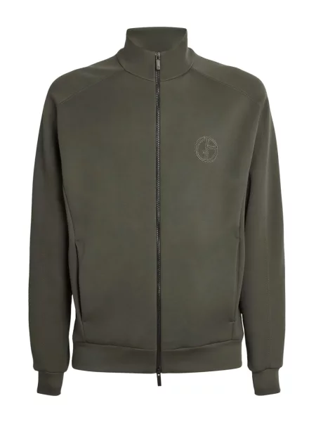 Hanorac cu fermoar Giorgio Armani cu autograf verde