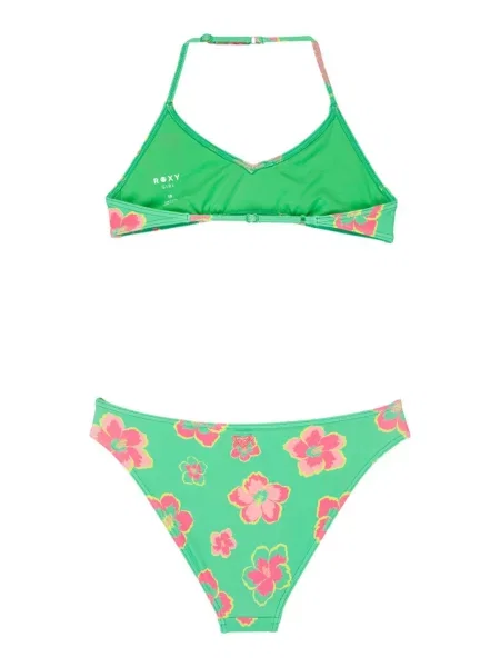Zestaw trójkątny bikini dla Dziewczynki TROPICOOL zielony