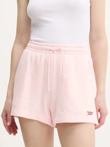 Kratke hlače Tommy Jeans roza