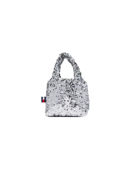 Rankinė Tommy Jeans Tjw Bodega Sequins Shopper Sidabrinė pilka