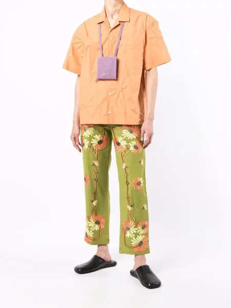 Květinové kalhoty Bode zelené