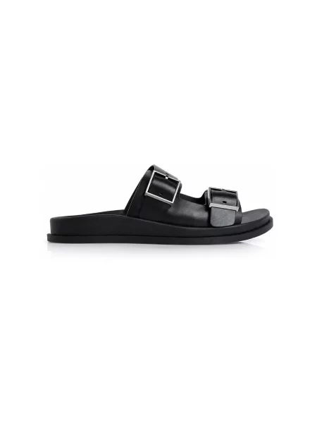 Papuci Calvin Klein cu cataramă negru