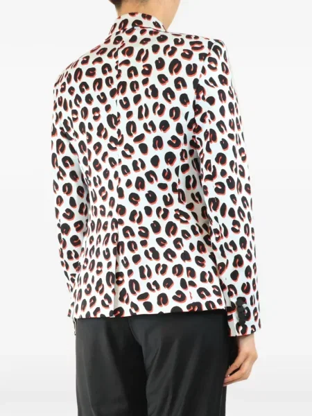 Sacou Veronica Beard cu imagine cu model leopard albastru