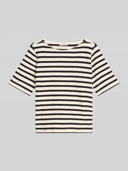 T-shirt o kroju relaxed fit z czystej bawełny Marc O'polo granatowa