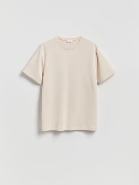 Reserved Tricou regular fit din modal bej