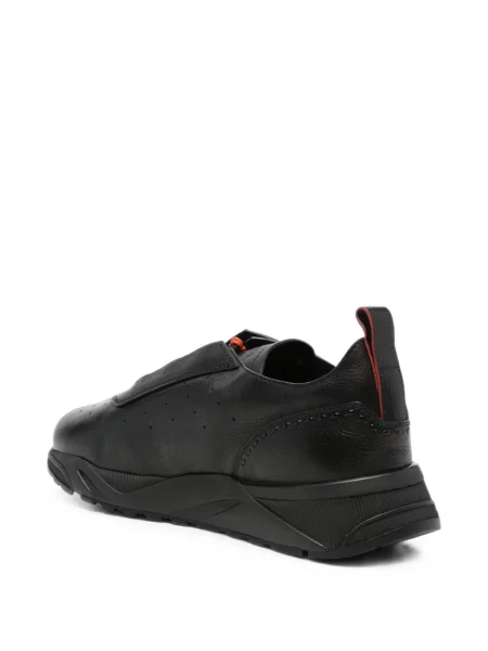 Sneakerși Santoni din piele negru