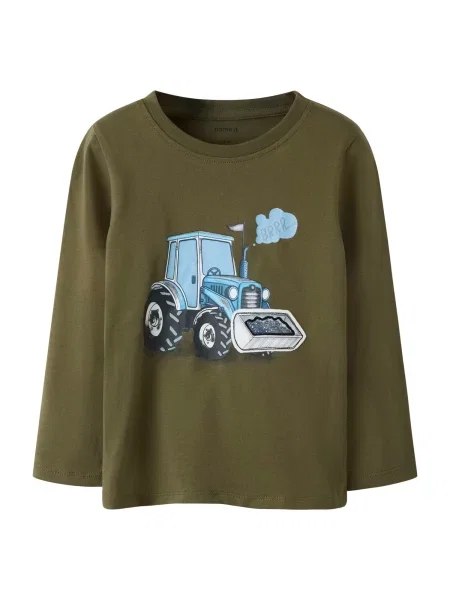 NAME IT Tricou NMMRAVN albastru deschis / metalic / oliv gri
